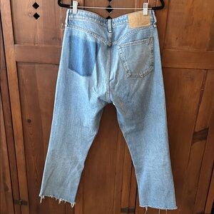 Rag & Bone Maya High-rise Ankle Straight Faded Blue Denim Jeans